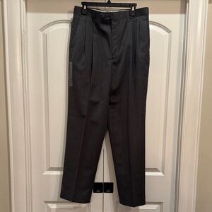 Men's Dark Gray Pleated Dress Pants 34 x 32 Barrington NWT